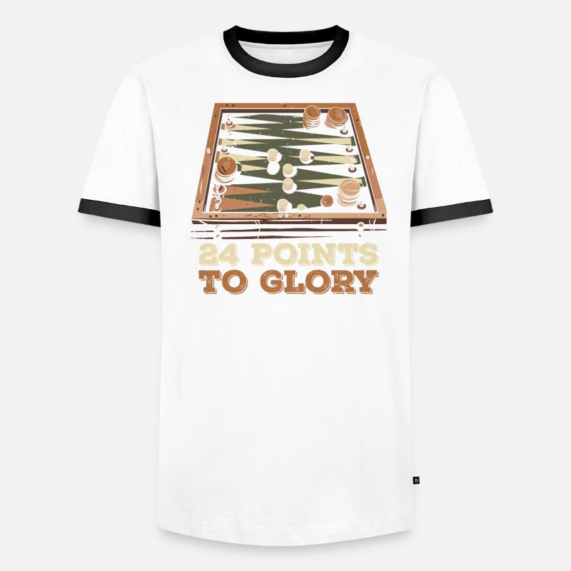 Backgammon Player Strategy Board Game Dice Game Men's Ringer Shirt