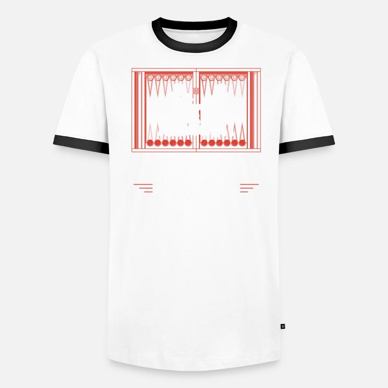Backgammon Player Strategy Board Game Dice Game Men's Ringer Shirt