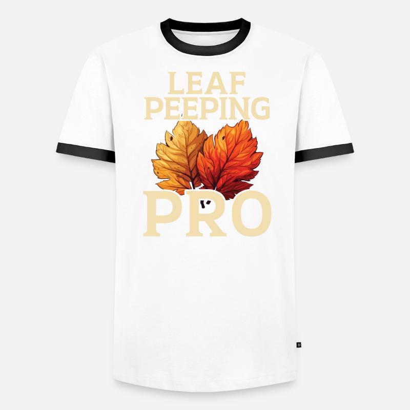 Leaf Peeping Autumn Leaf Peeper Fall Foliage Men's Ringer Shirt