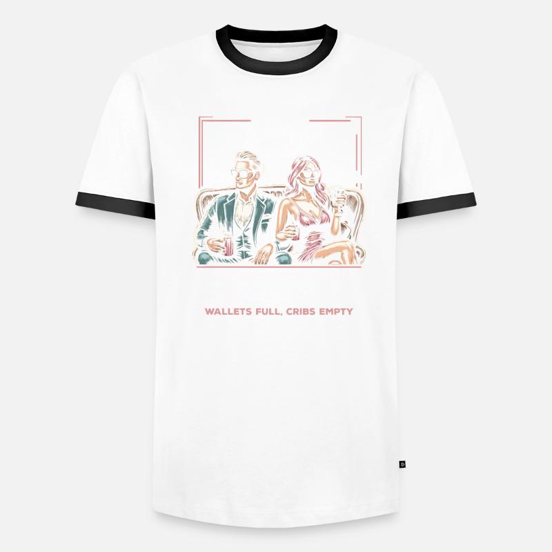 Doppeltes Einkommen Keine Kinder Ehe Ehepaar DINK Männer Kontrast-T-Shirt