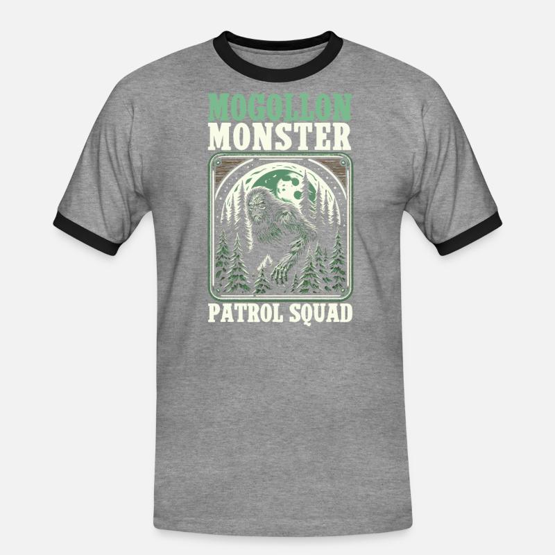 Mogollon Mostro Mitico Criptozoologia Criptide - Maglietta Contrast da uomo - grigio melange/nero