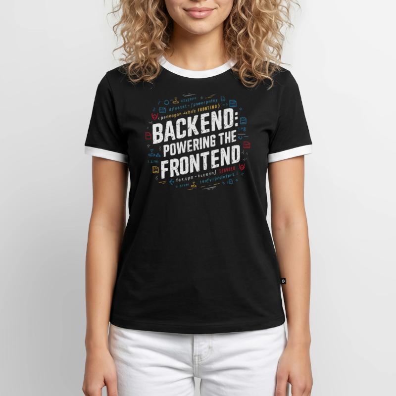 Backend-Entwickler Programmierung Softwareprogrammierer Männer Kontrast-T-Shirt