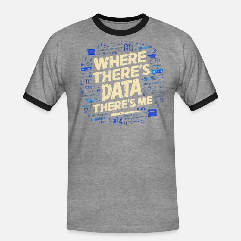 Backend-Entwickler Programmierung Softwareprogrammierer - Männer Kontrast-T-Shirt - Grau meliert/Schwarz