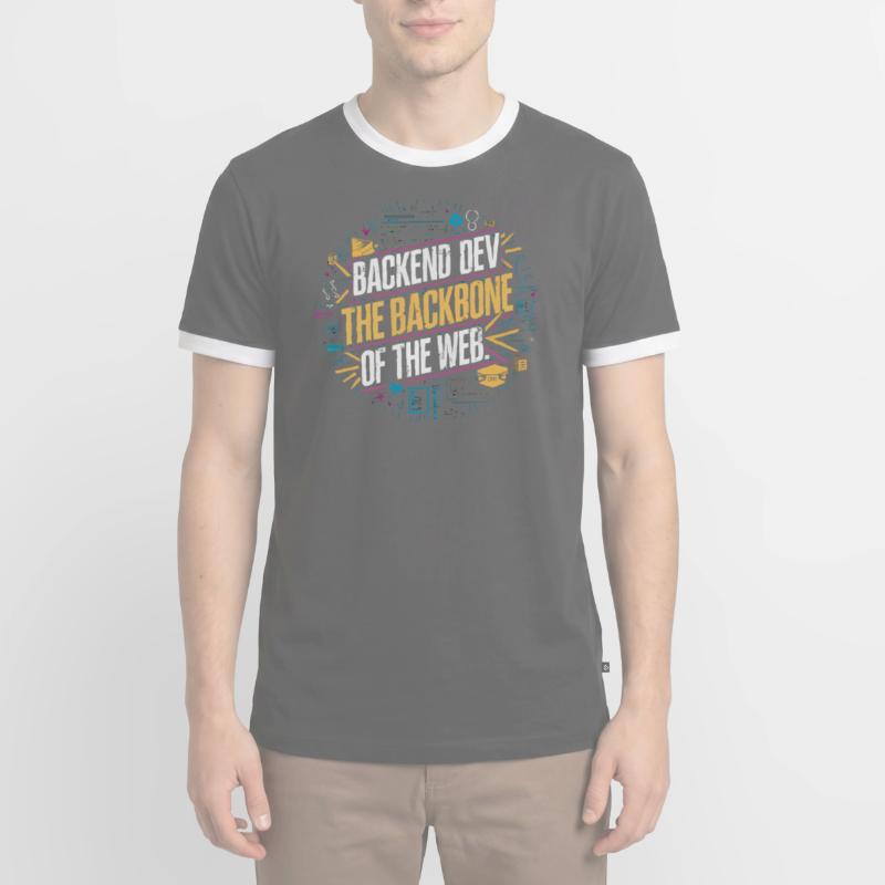 Backend-Entwickler Programmierung Softwareprogrammierer Männer Kontrast-T-Shirt