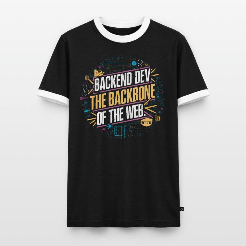 Backend-Entwickler Programmierung Softwareprogrammierer Männer Kontrast-T-Shirt