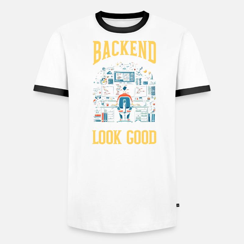 Backend-Entwickler Programmierung Softwareprogrammierer Männer Kontrast-T-Shirt