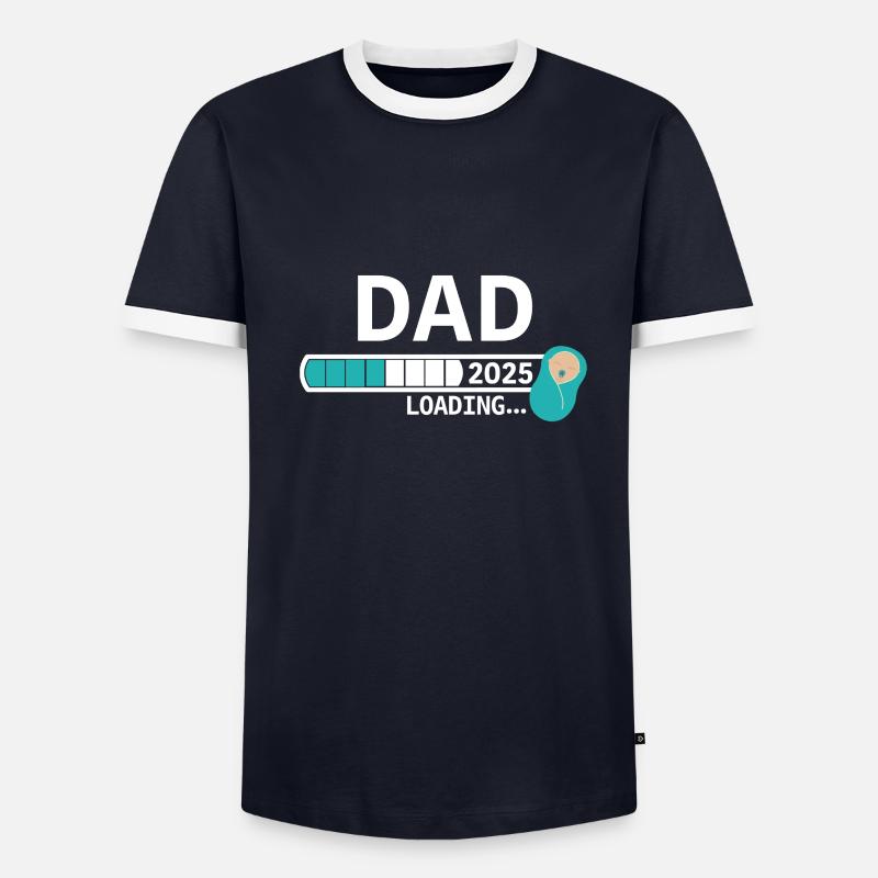 Dad 2025 loading... - Männer Kontrast-T-Shirt - undefined