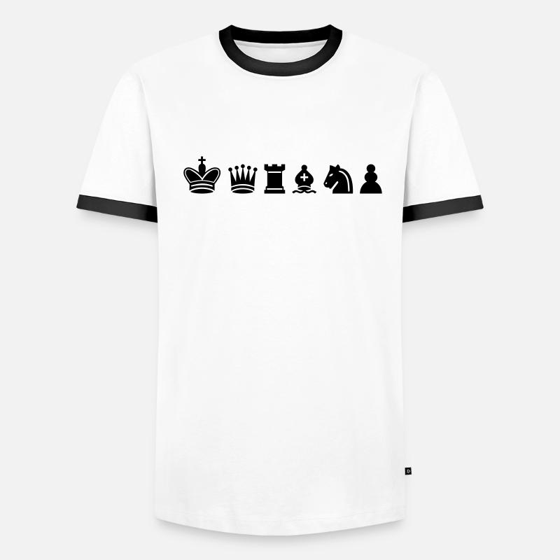Échecs T-shirt contrasté Homme