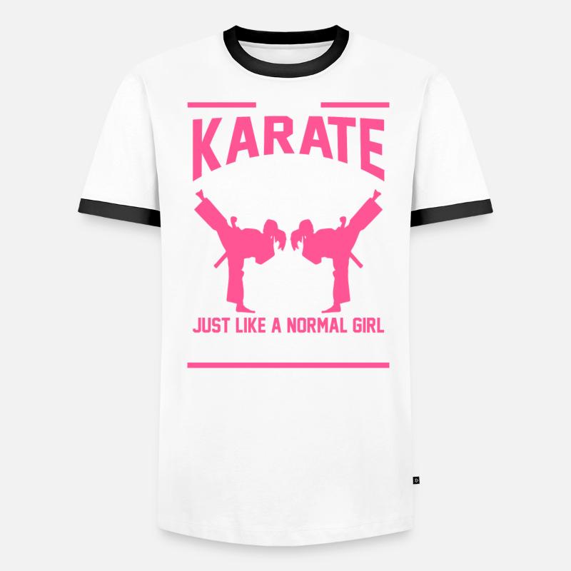 Karate Mädchen Geschenk Männer Kontrast-T-Shirt