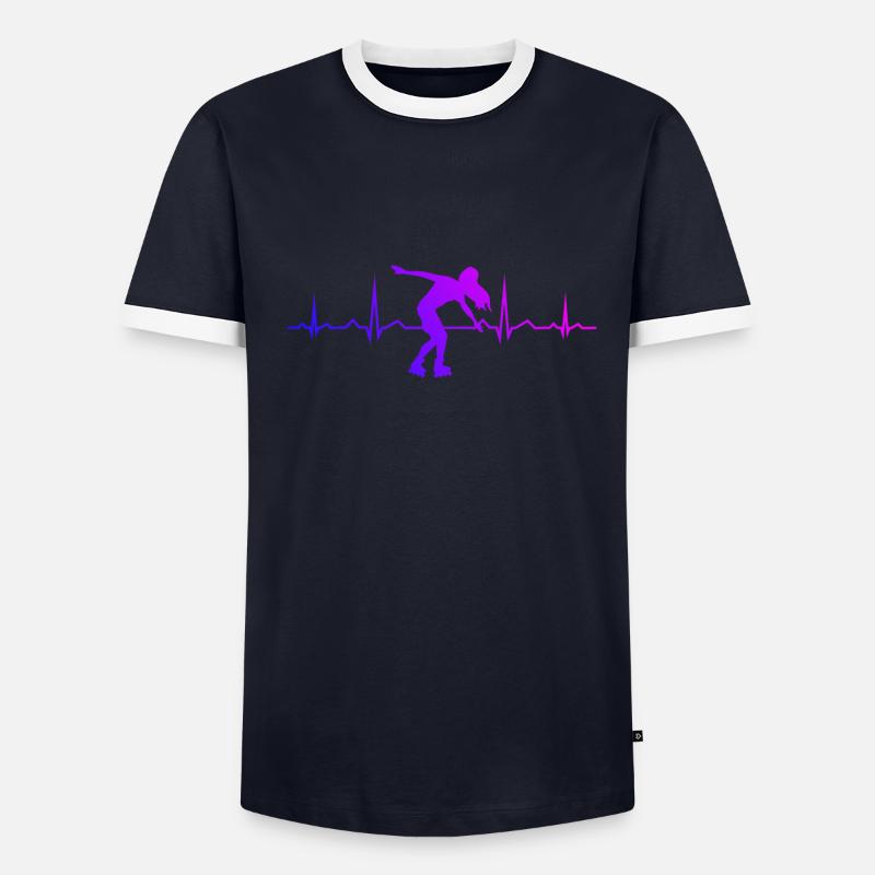 Roller Skating Herren Rollschuh Rollerskate Männer Kontrast-T-Shirt