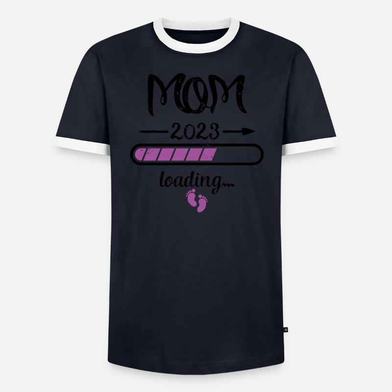 Mama 2023 Loading Schwangerschaft Mutter Geburt Männer Kontrast-T-Shirt