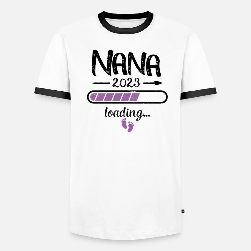 Oma 2023 Loading Schwangerschaft Großmutter Geburt Männer Kontrast-T-Shirt