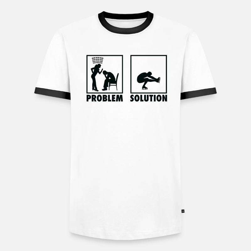 Figure Skating Figure Skaters Statement Problem Männer Kontrast-T-Shirt