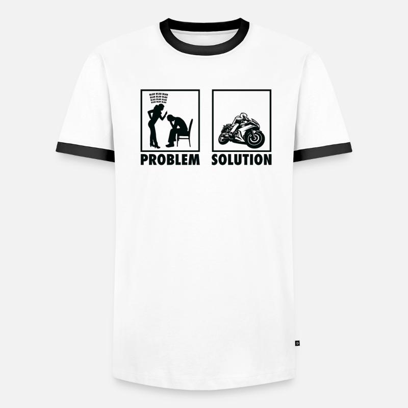Motorcycle Motorcycle Racers Statement Problem Männer Kontrast-T-Shirt