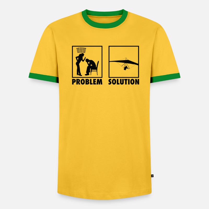 Paragliding Paragliders Statement Problem - Männer Kontrast-T-Shirt - undefined