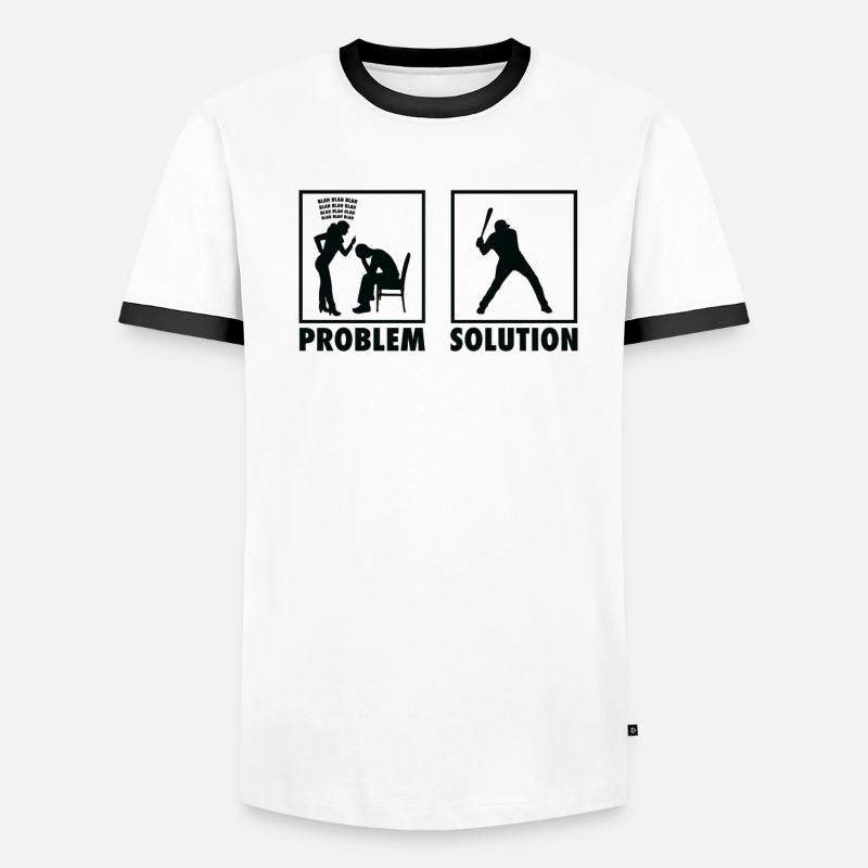 Baseball Baseball Players Statement Problem Männer Kontrast-T-Shirt