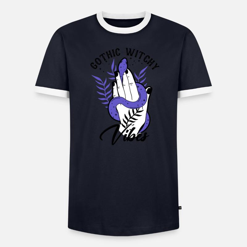 Divination gothique Fortune Telling Witch Crystal T-shirt contrasté Homme