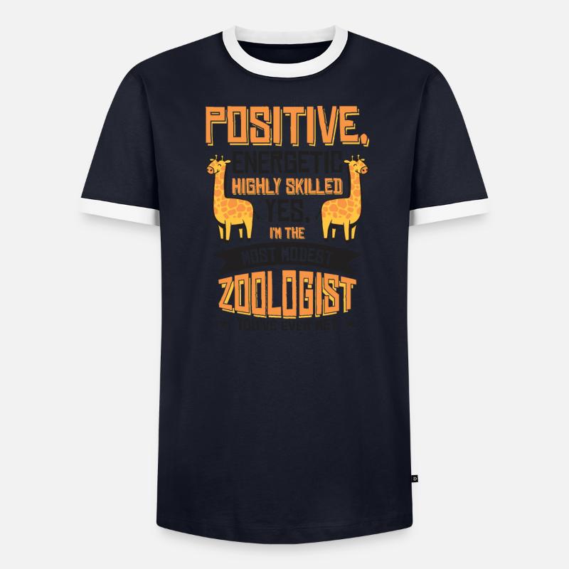 Zoologiste Zoo Élevage Faune Plus Modeste T-shirt contrasté Homme