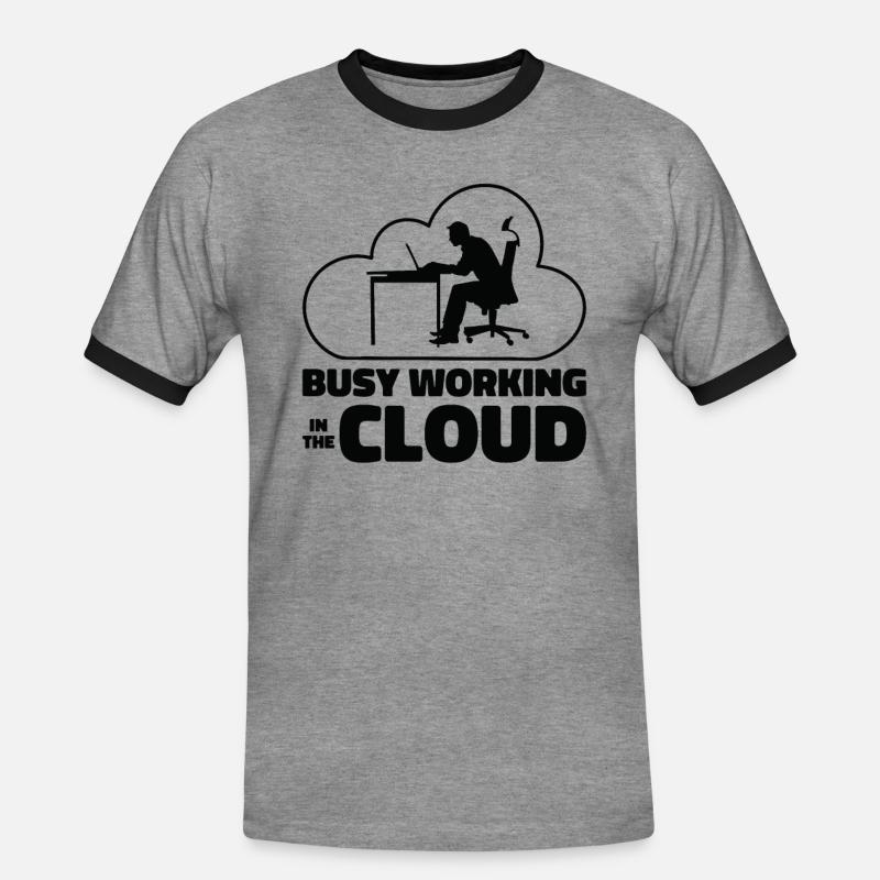 Cloud Computing Programmierer Kodierung - Männer Kontrast-T-Shirt - Grau meliert/Schwarz