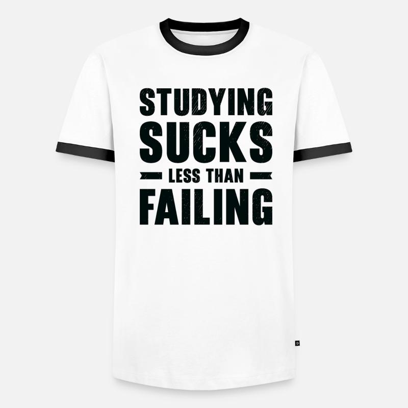 Studying Student Learning Education Lessons Study Men's Ringer Shirt