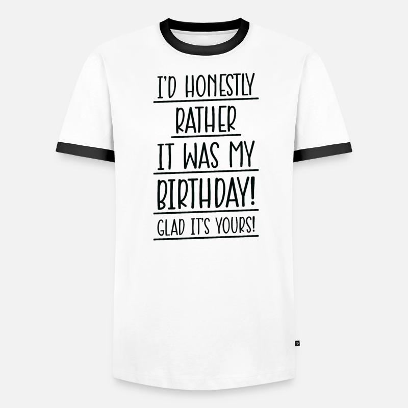 Geburtstagsparty Geburtstagsfeier Einzigartiger Männer Kontrast-T-Shirt