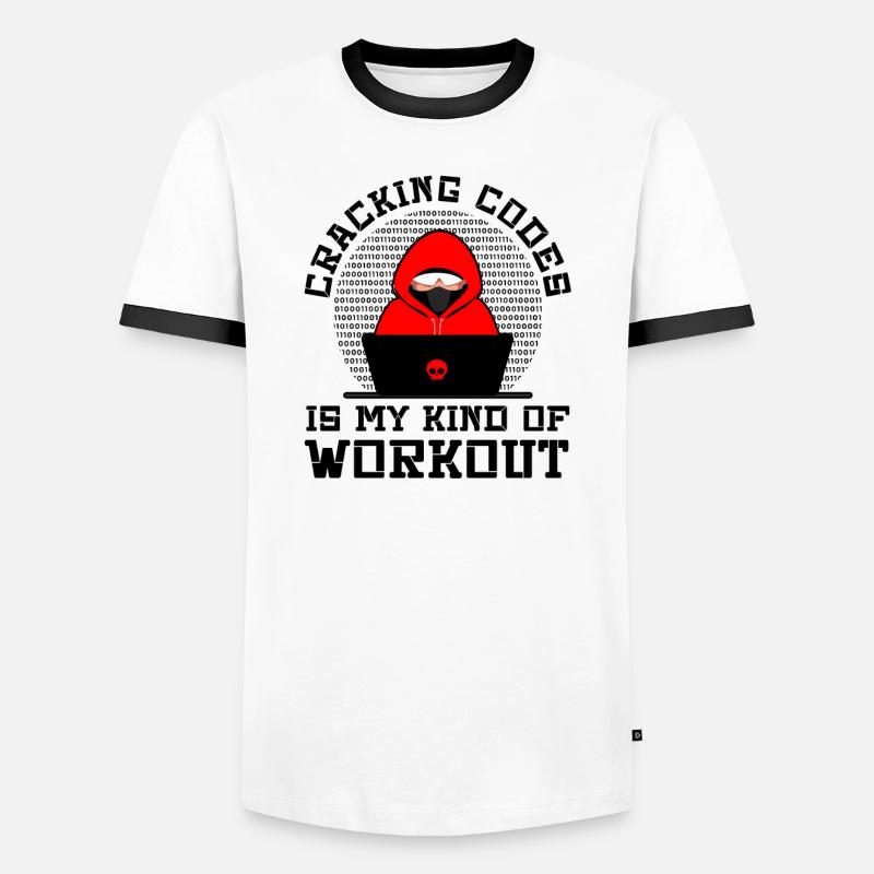 Cybersecurity Professional Hacker Cracking Codes Men's Ringer Shirt