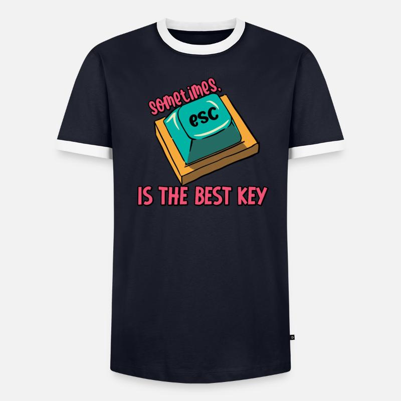 Software Engineer Computer Key Programming Men's Ringer Shirt