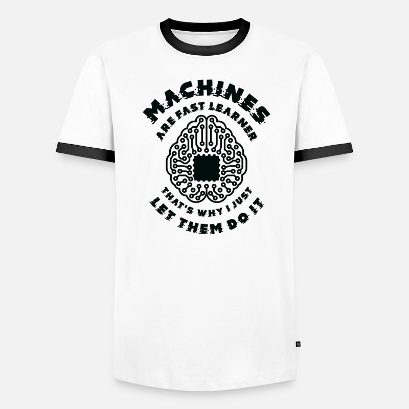 Machine Learning Artificial Intelligence AI Men's Ringer Shirt