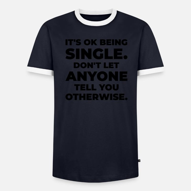 Statut unique Relation indépendante Guillemets simples T-shirt contrasté Homme