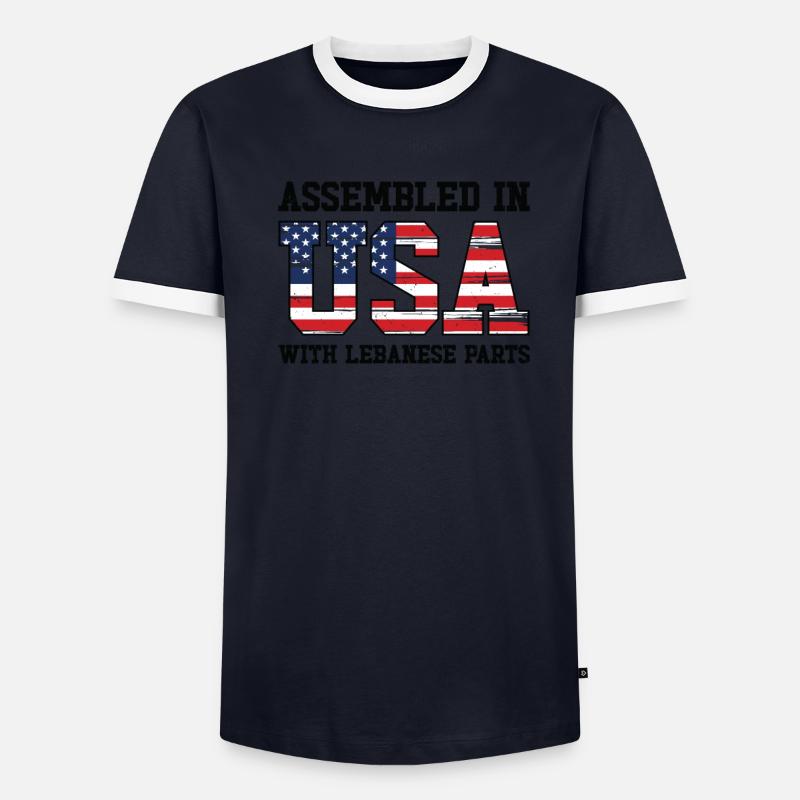 Né Liban Liban États-Unis T-shirt contrasté Homme