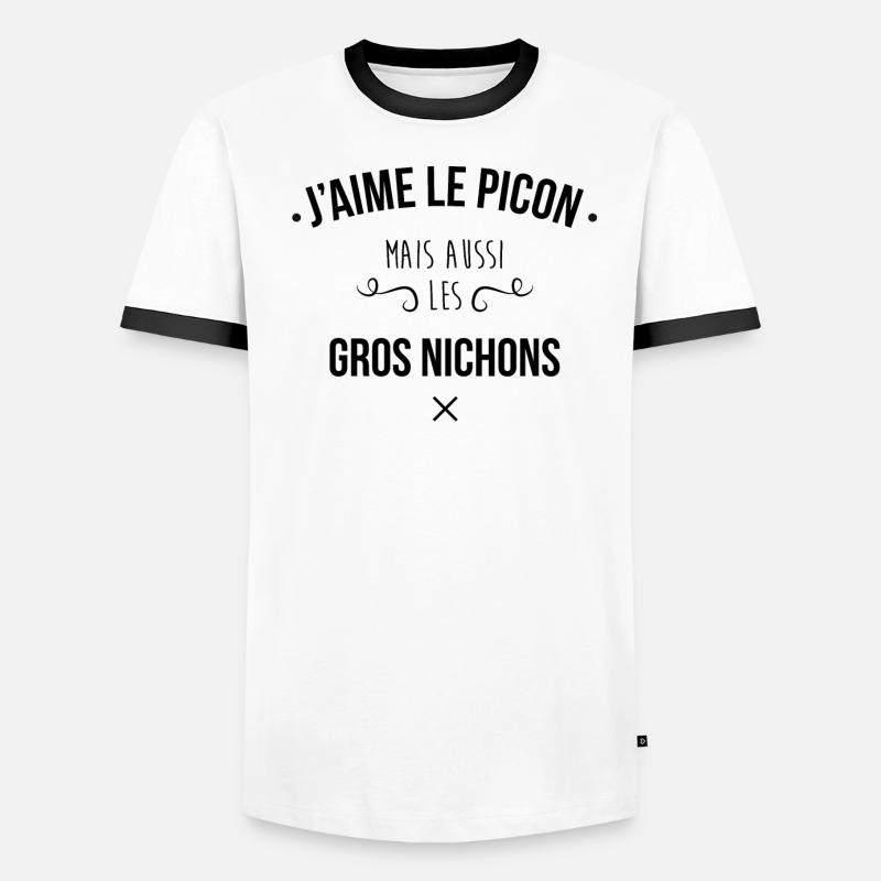 J'aime le picon... T-shirt contrasté Homme