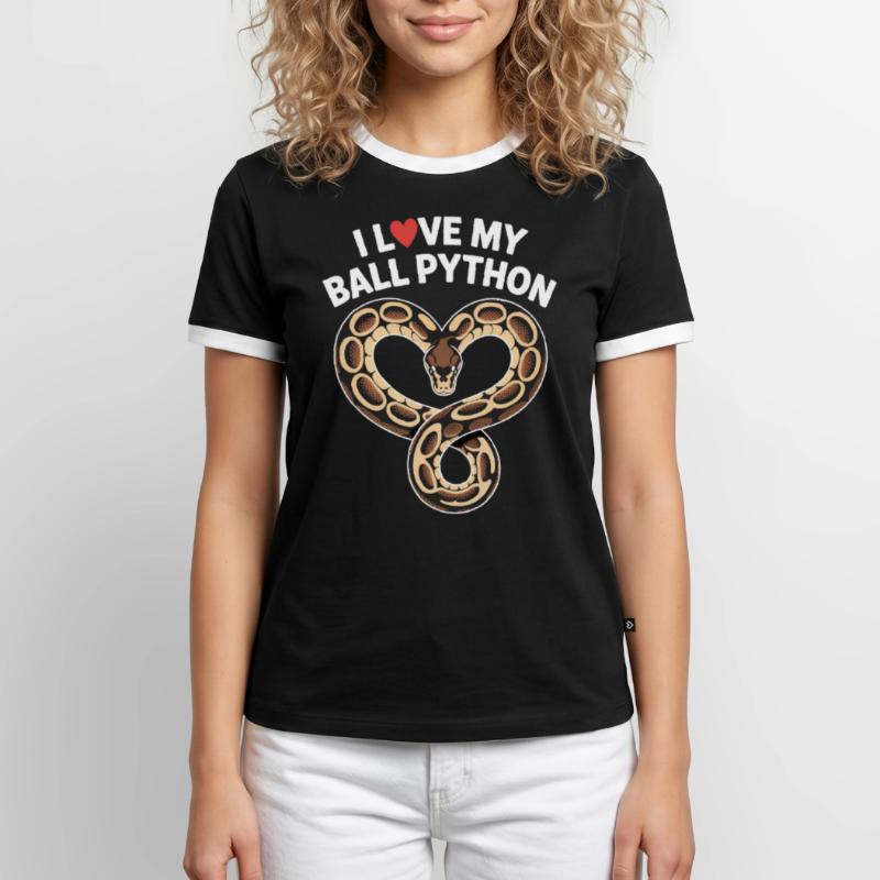 J’adore mon python royal ! Roi python T-shirt contrasté Homme