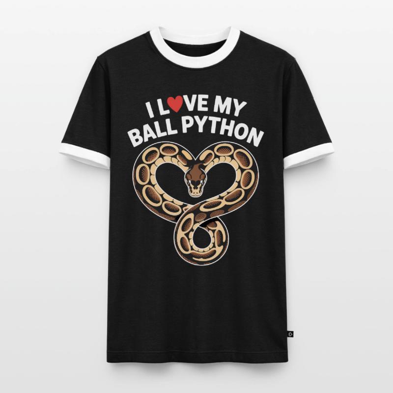 J’adore mon python royal ! Roi python T-shirt contrasté Homme