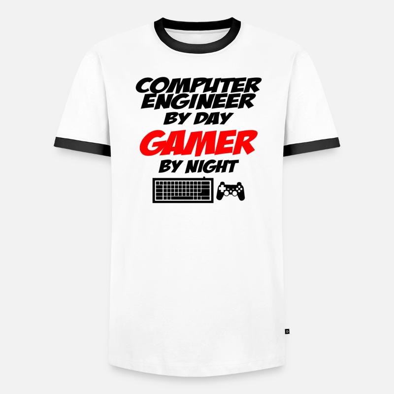 Computer engineer Gamer Männer Kontrast-T-Shirt