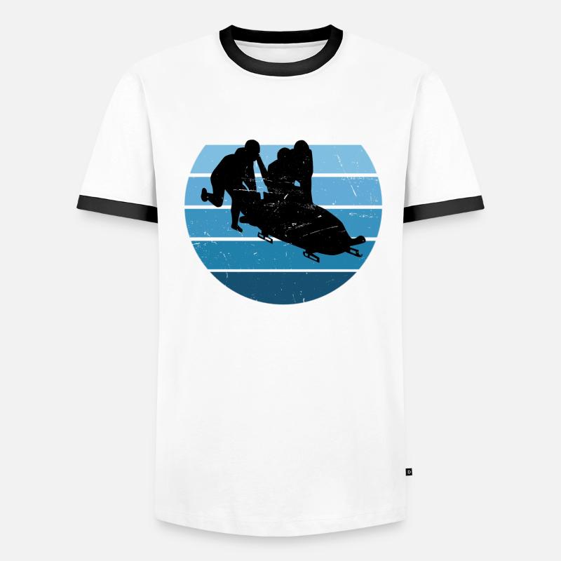 Piste de bobsleigh Bob sur bobsleigh Bobsleigh à deux T-shirt contrasté Homme