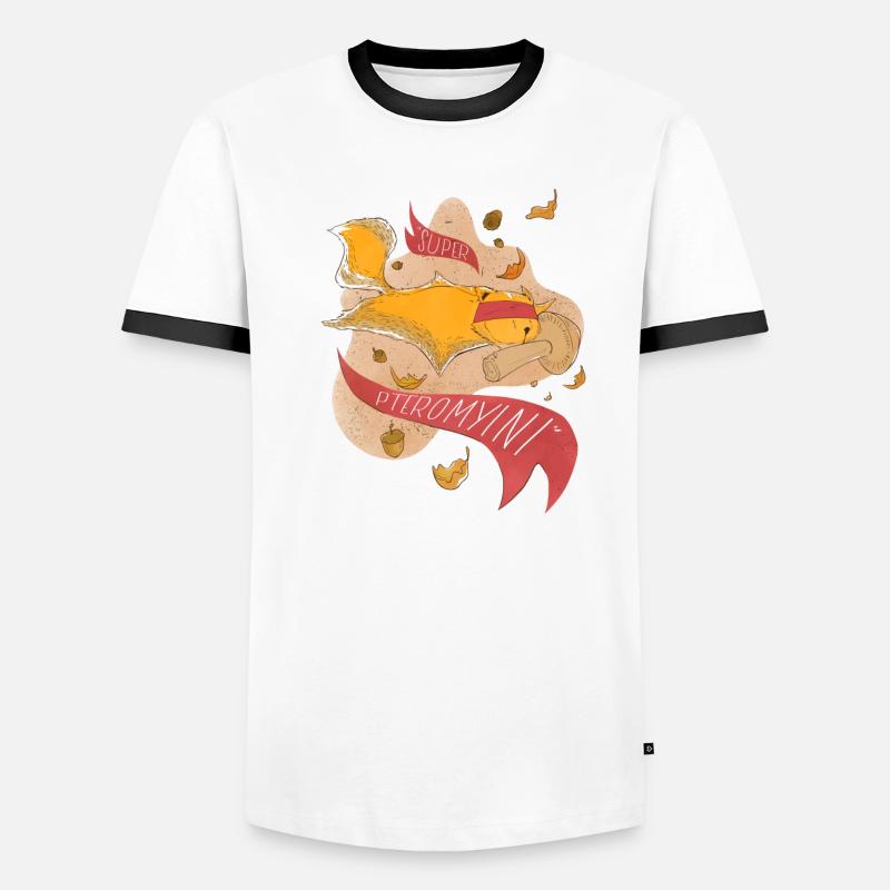 Fliegendes Eichhörnchen Gleithörnchen Flughörnchen Männer Kontrast-T-Shirt