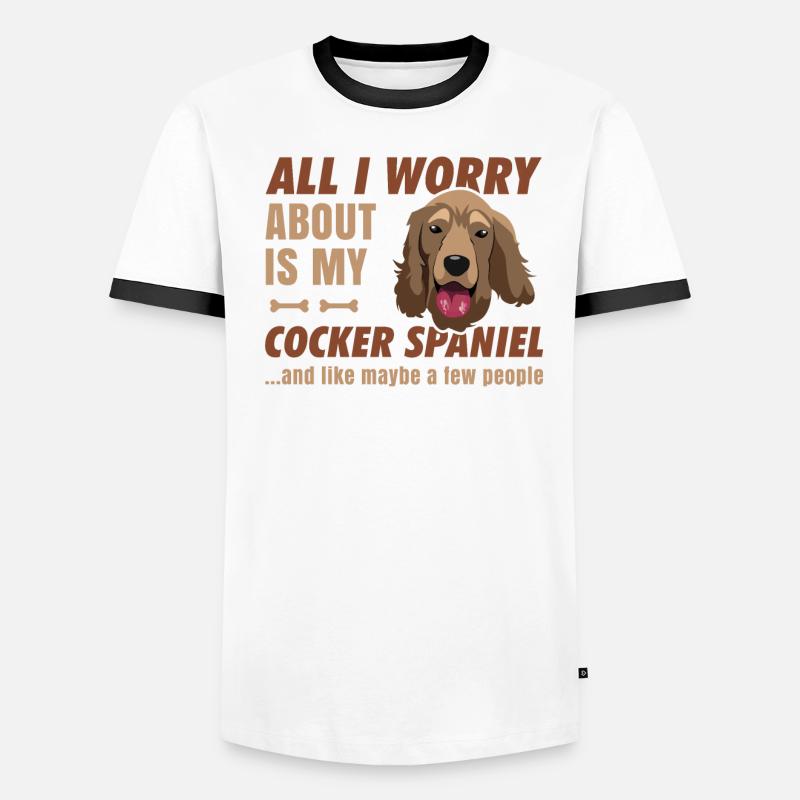 Cocker Spaniel Männer Kontrast-T-Shirt