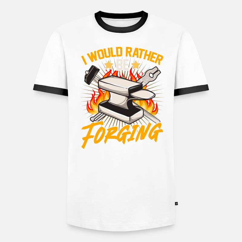 I would rather forge - blacksmith Men's Ringer Shirt