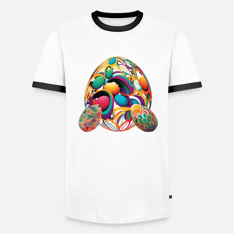 Une interprétation abstraite d’œufs de Pâques impressionnants T-shirt contrasté Homme