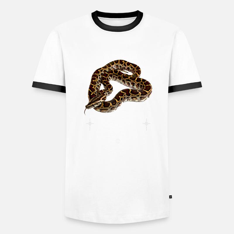 Burmese Python Modern Streetwear Reptile Keeper Men's Ringer Shirt