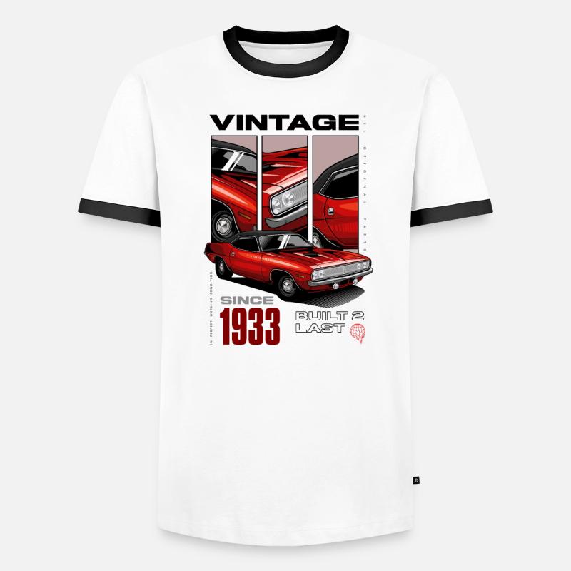 Ich bin nicht alt, ich bin ein Oldtimer, geboren 1933 Männer Kontrast-T-Shirt