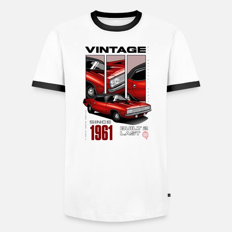 Ich bin nicht alt, ich bin ein Oldtimer, geboren 1961 Männer Kontrast-T-Shirt