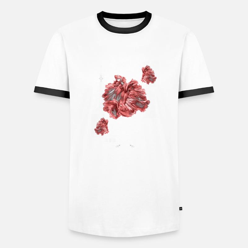 Siamesischer Kampffisch Kampffisch Betta Lebensfisch Männer Kontrast-T-Shirt