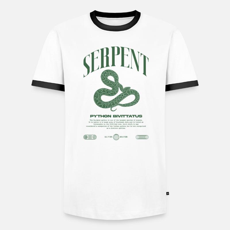 Python Birman Moderne Reptile Keeper Streetwear T-shirt contrasté Homme