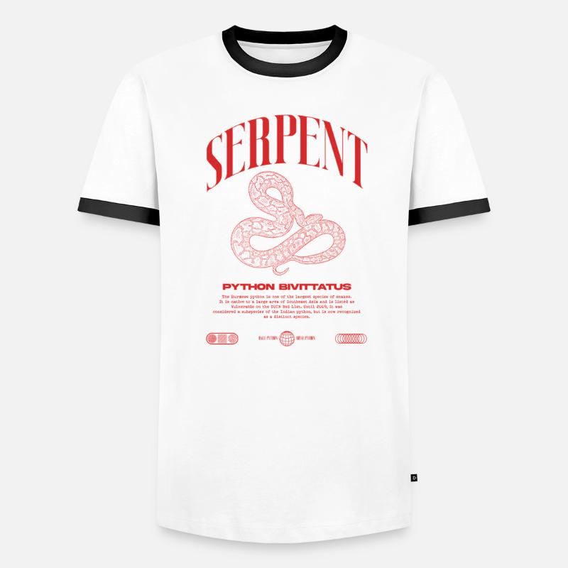 Python Birman Moderne Reptile Keeper Streetwear T-shirt contrasté Homme