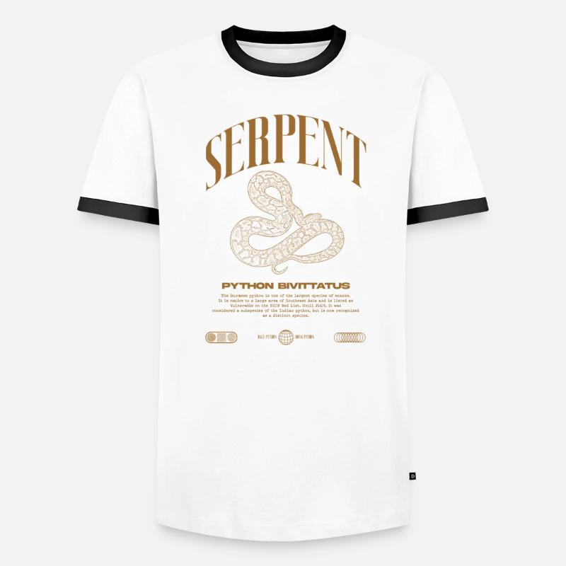 Python Birman Moderne Reptile Keeper Streetwear T-shirt contrasté Homme