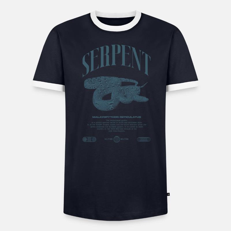Gardien de reptiles python réticulé Streetwear T-shirt contrasté Homme
