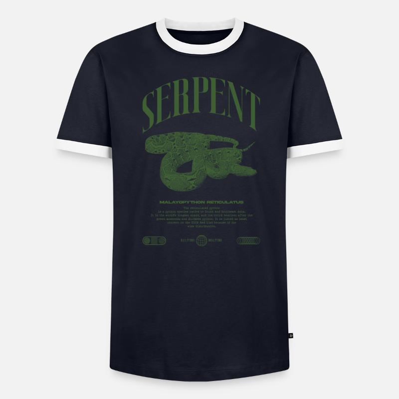 Gardien de reptiles python réticulé Streetwear T-shirt contrasté Homme