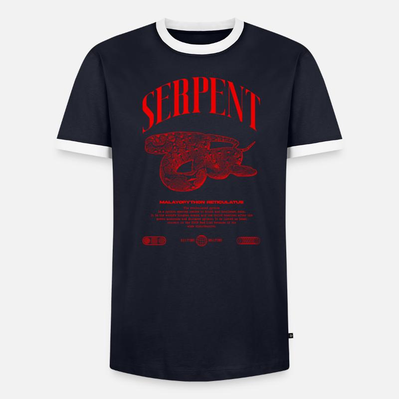 Gardien de reptiles python réticulé Streetwear T-shirt contrasté Homme