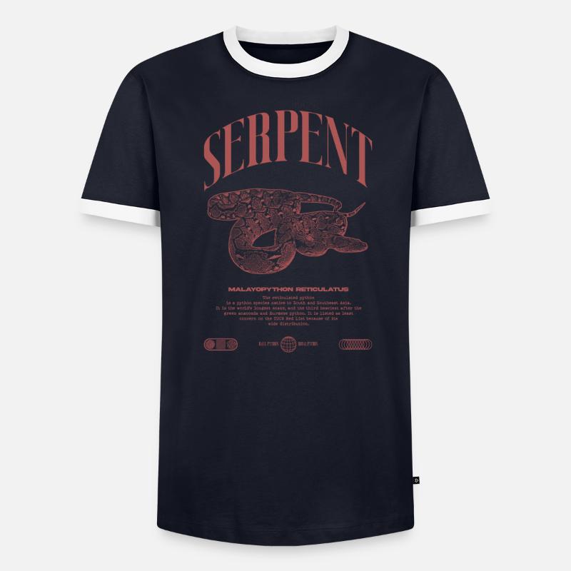 Gardien de reptiles python réticulé Streetwear T-shirt contrasté Homme